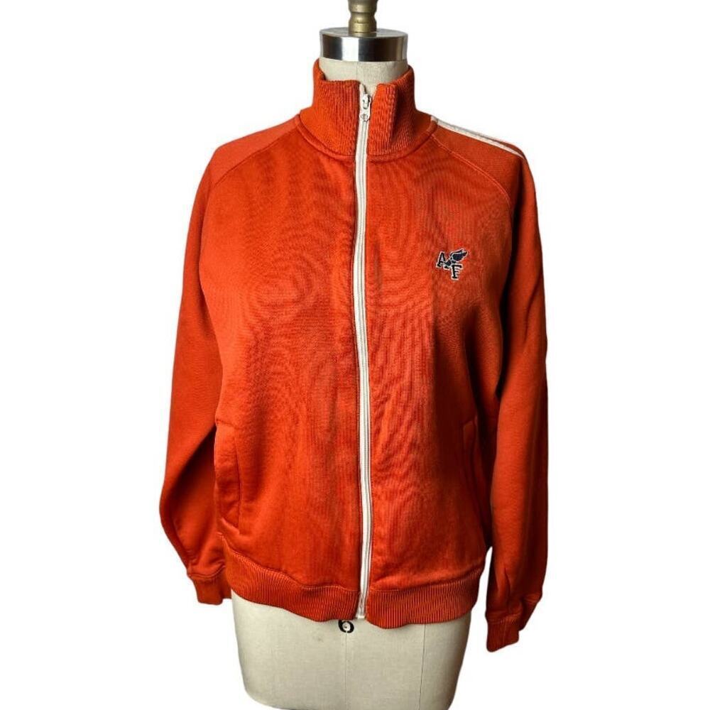 Abercrombie & Fitch Orange Full Zip Sweatshirt Women's Size S